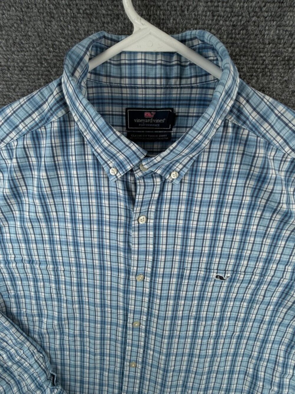 Vineyard Vines Performance Classic Fit Tucker Button Up Long Sleeve Blue XL